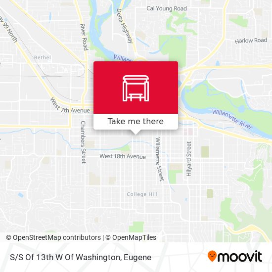 Mapa de S/S Of 13th W Of Washington