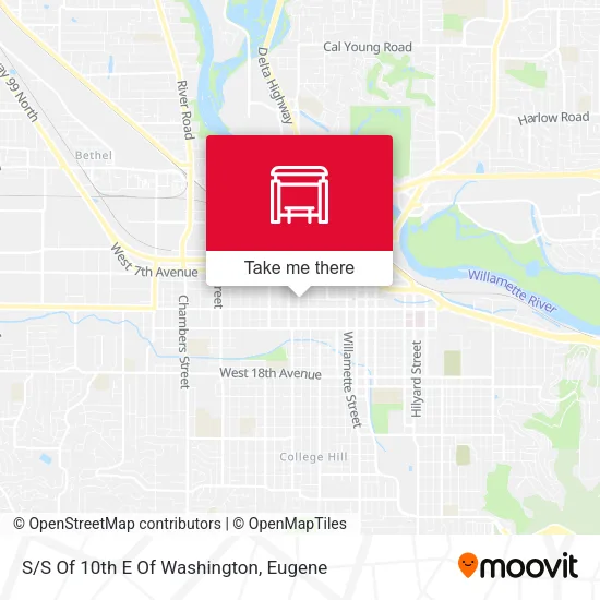 Mapa de S/S Of 10th E Of Washington