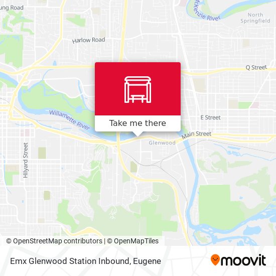 Emx Glenwood Station Inbound map