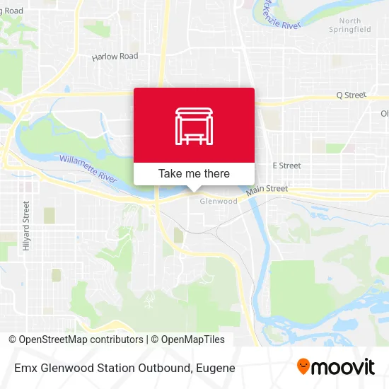 Mapa de Emx Glenwood Station Outbound