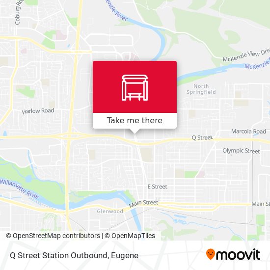 Q Street Station Outbound map