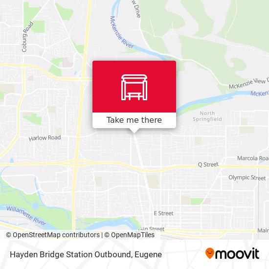 Mapa de Hayden Bridge Station Outbound