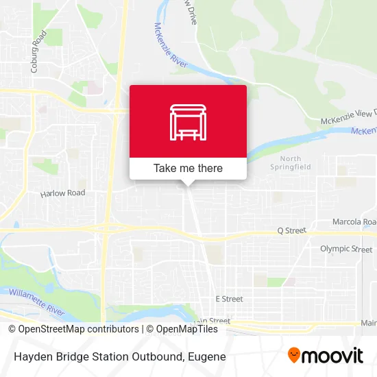Mapa de Hayden Bridge Station Outbound