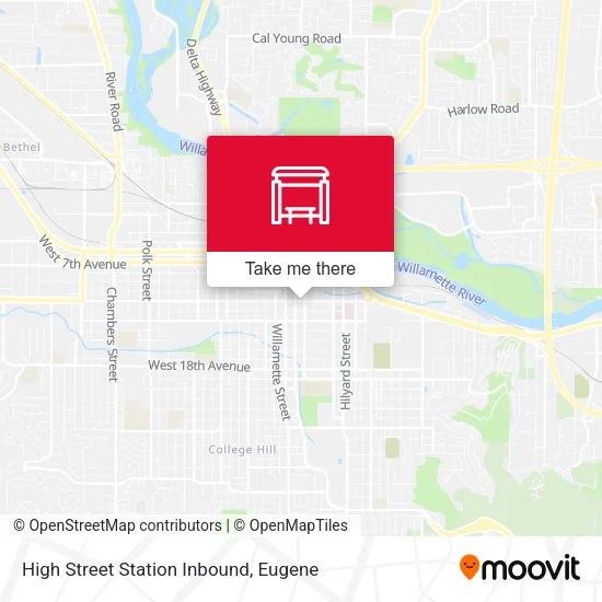 Mapa de High Street Station Inbound