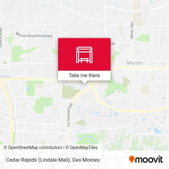 Cedar Rapids (Lindale Mall) map