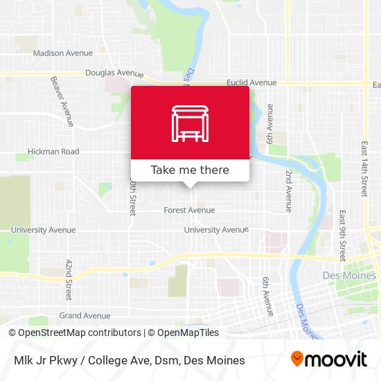 Mlk Jr Pkwy / College Ave, Dsm map