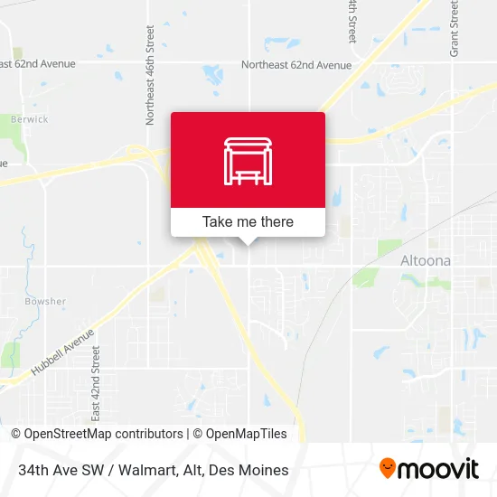 34th Ave SW / Walmart, Alt map
