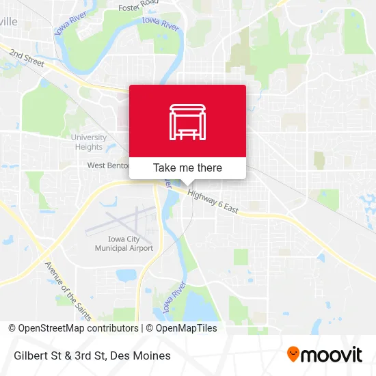 Gilbert St & 3rd St map