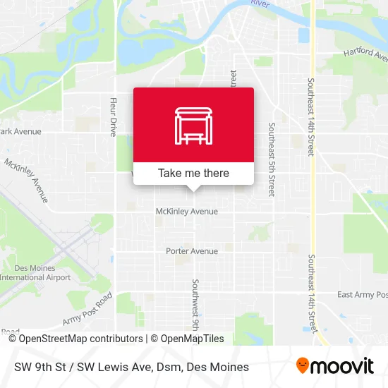 SW 9th St / SW Lewis Ave, Dsm map