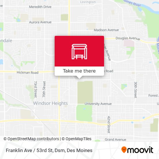Mapa de Franklin Ave / 53rd St, Dsm