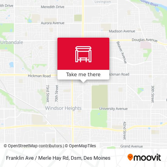 Franklin Ave / Merle Hay Rd, Dsm map