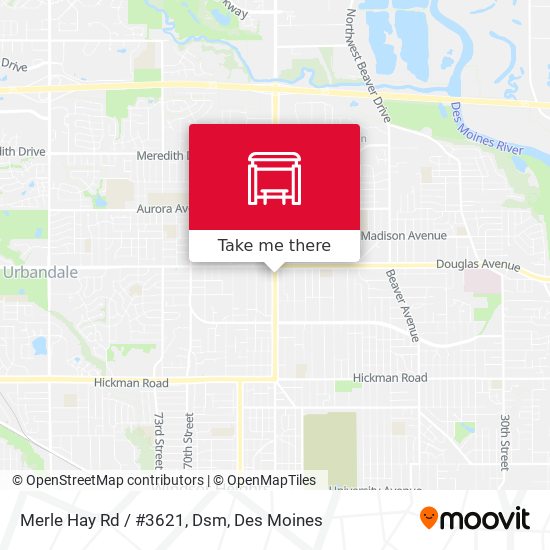 Merle Hay Rd / #3621, Dsm map