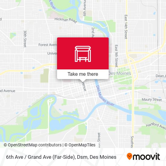6th Ave / Grand Ave (Far-Side), Dsm map