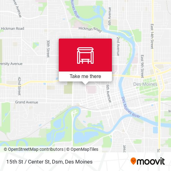 Mapa de 15th St / Center St, Dsm