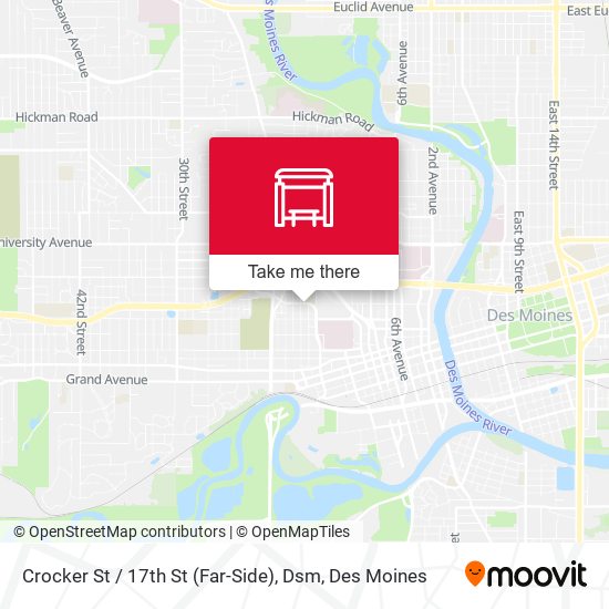 Crocker St / 17th St (Far-Side), Dsm map