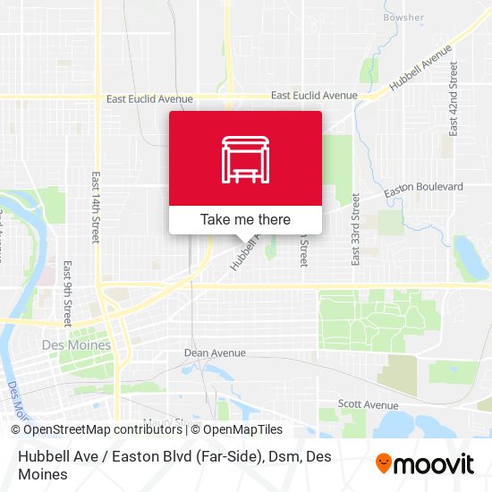 Hubbell Ave / Easton Blvd (Far-Side), Dsm map
