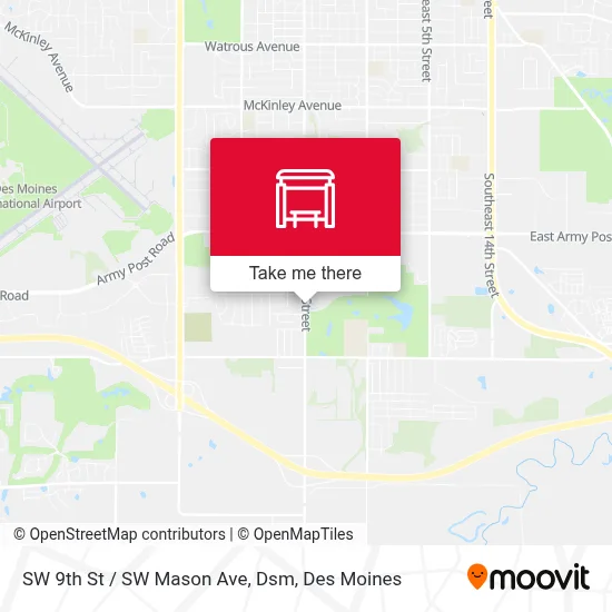 SW 9th St / SW Mason Ave, Dsm map