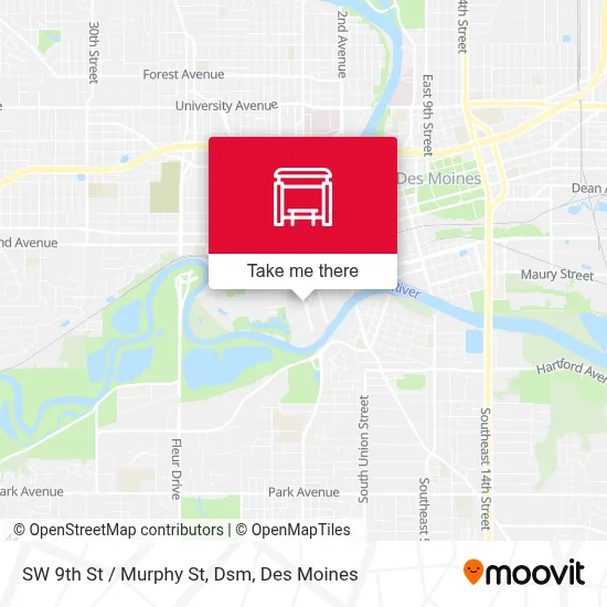SW 9th St / Murphy St, Dsm map