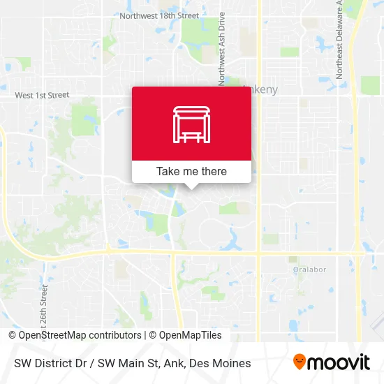 SW District Dr / SW Main St, Ank map