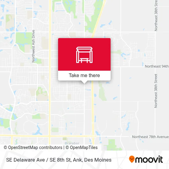SE Delaware Ave / SE 8th St, Ank map