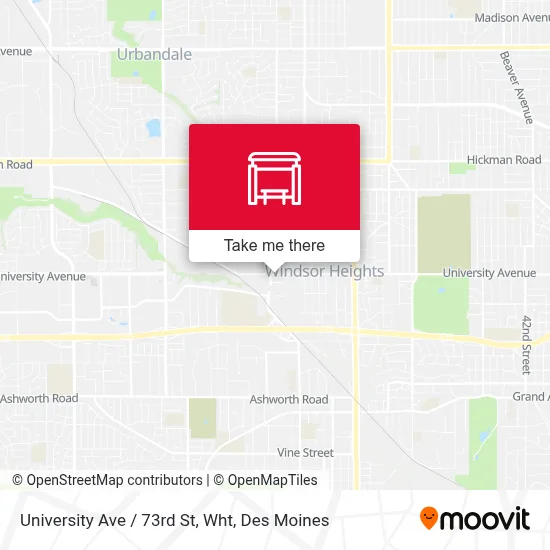 University Ave / 73rd St, Wht map