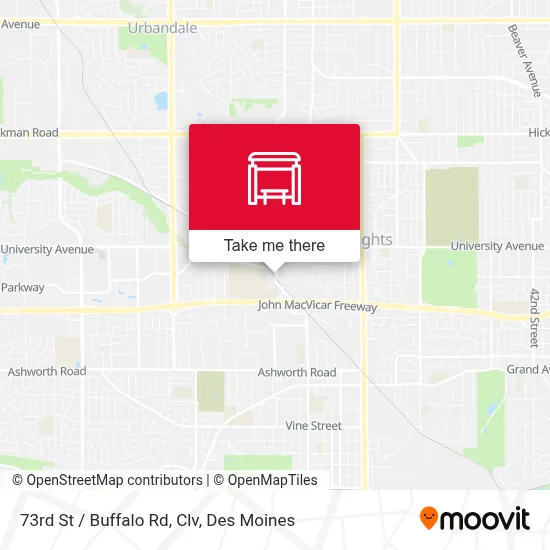 73rd St / Buffalo Rd, Clv map