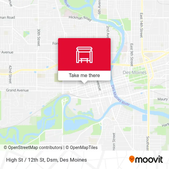 High St / 12th St, Dsm map