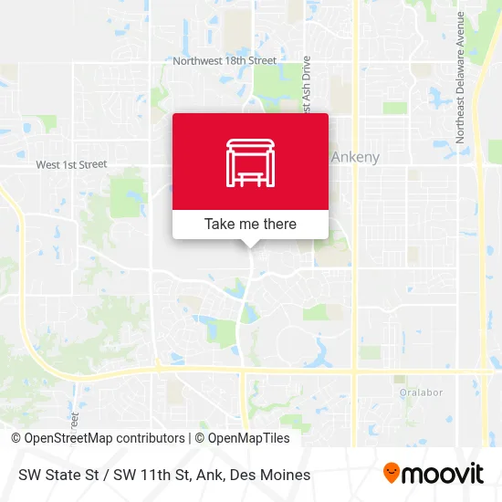 SW State St / SW 11th St, Ank map