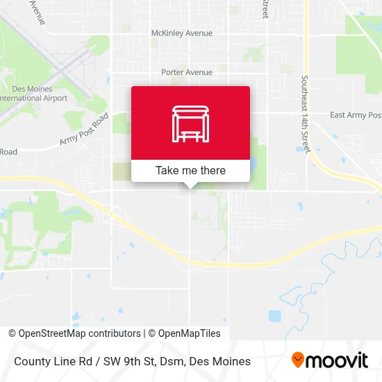 County Line Rd / SW 9th St, Dsm map