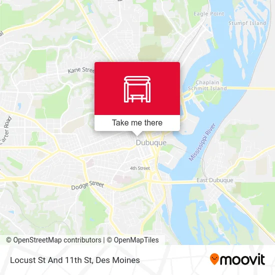 Locust St And 11th St map