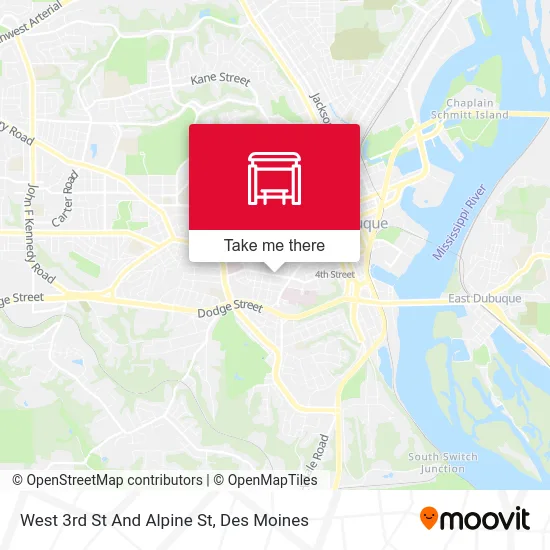 West 3rd St And Alpine St map