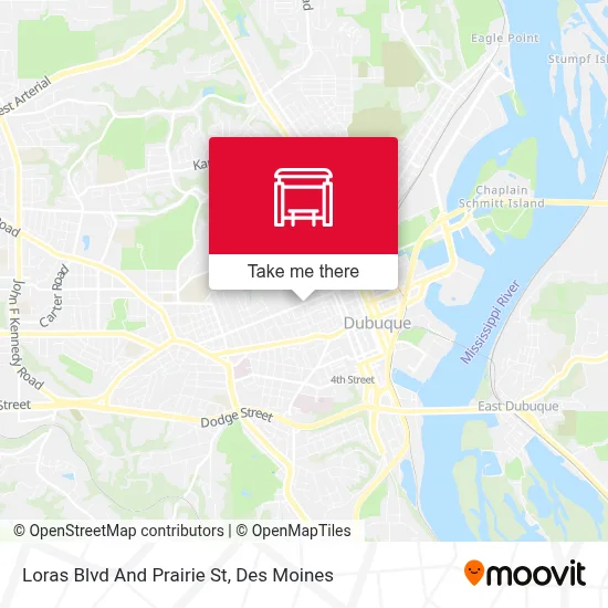 Loras Blvd And Prairie St map