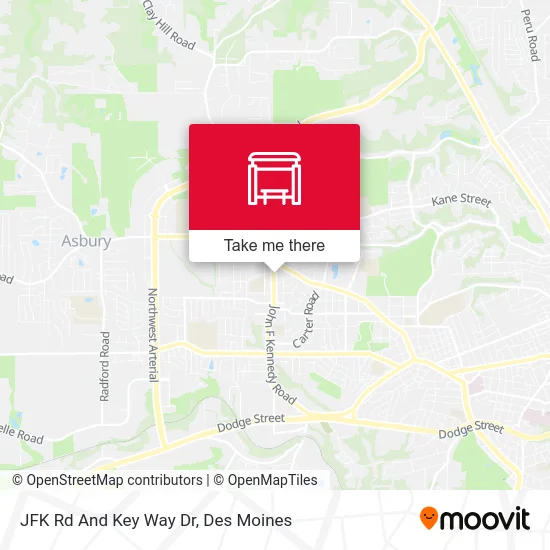 JFK Rd And Key Way Dr map