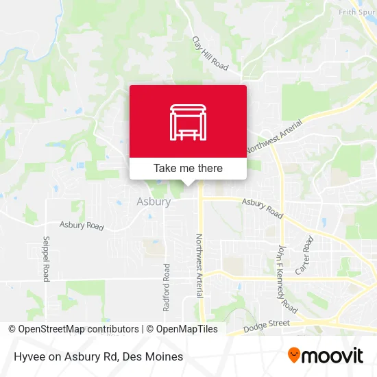 Hyvee on Asbury Rd map