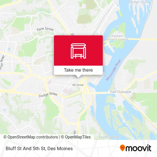 Bluff St And 5th St map
