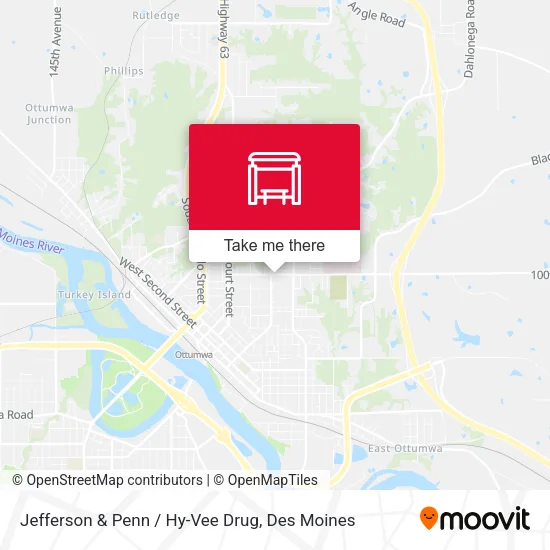 Jefferson & Penn / Hy-Vee Drug map