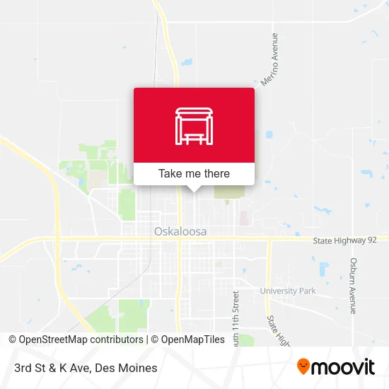 3rd St & K Ave map