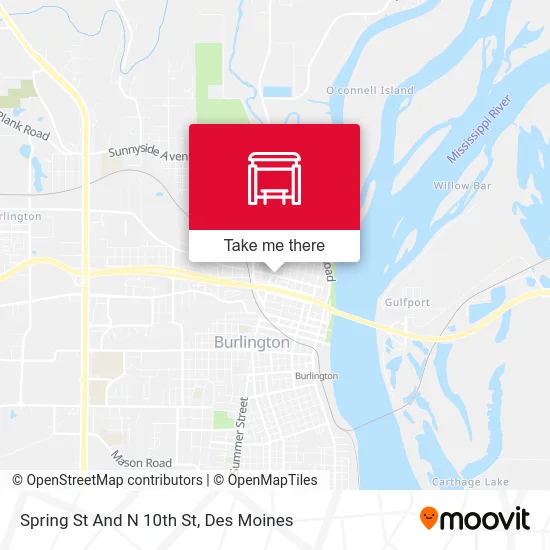 Spring St And N 10th St map