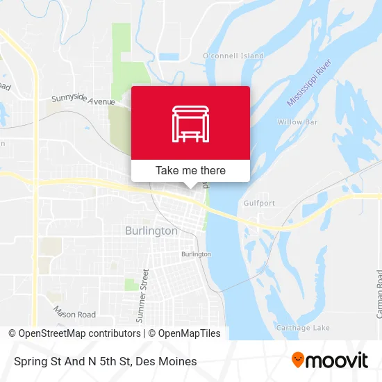 Spring St And N 5th St map