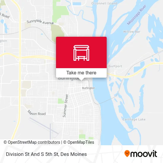 Division St And S 5th St map