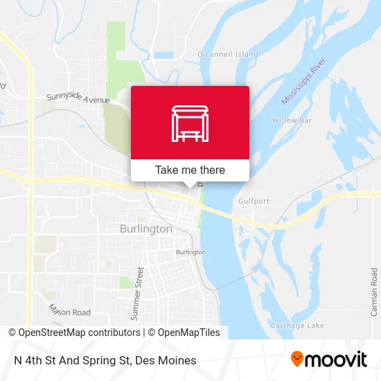 N 4th St And Spring St map