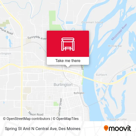 Spring St And N Central Ave map