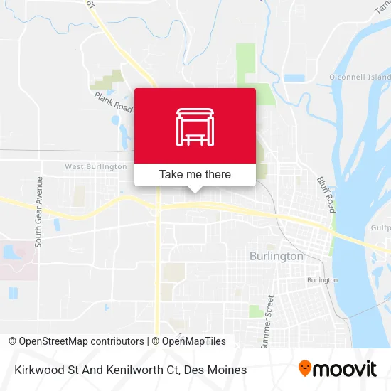 Kirkwood St And Kenilworth Ct map