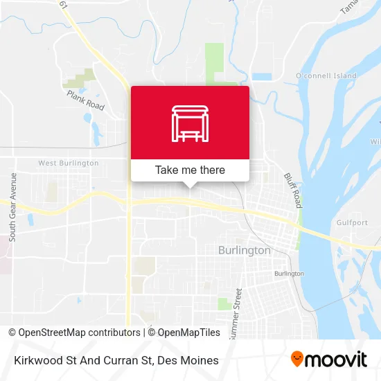 Kirkwood St And Curran St map