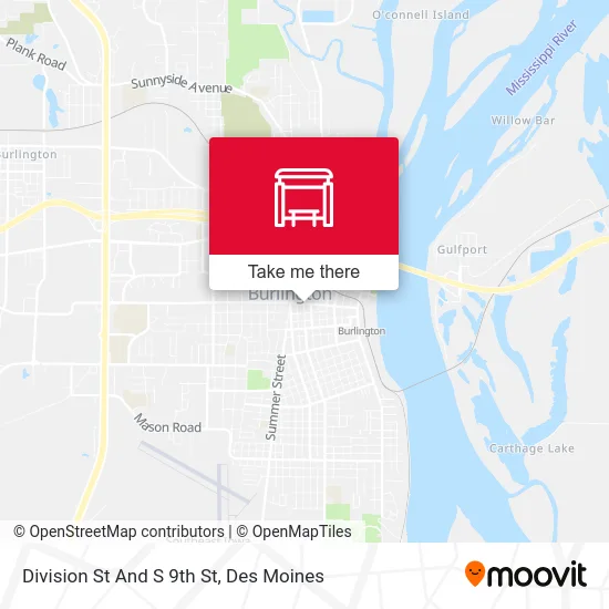 Division St And S 9th St map