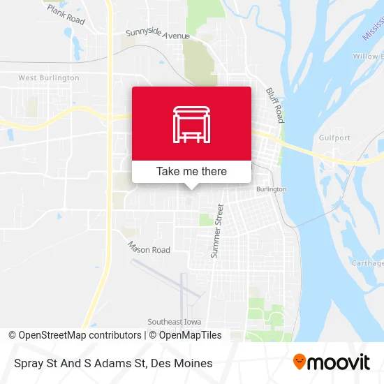 Spray St And S Adams St map