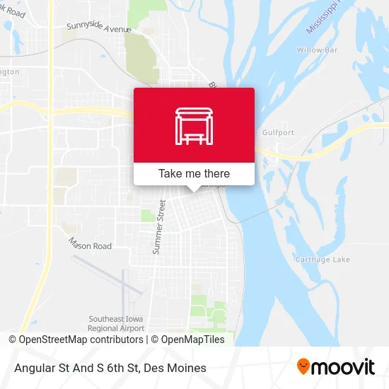 Angular St And S 6th St map