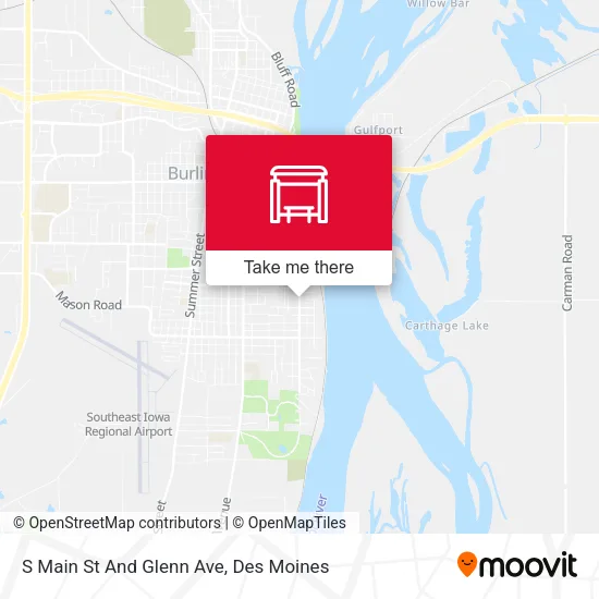 S Main St And Glenn Ave map