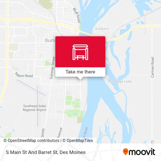 S Main St And Barret St map