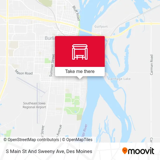 S Main St And Sweeny Ave map